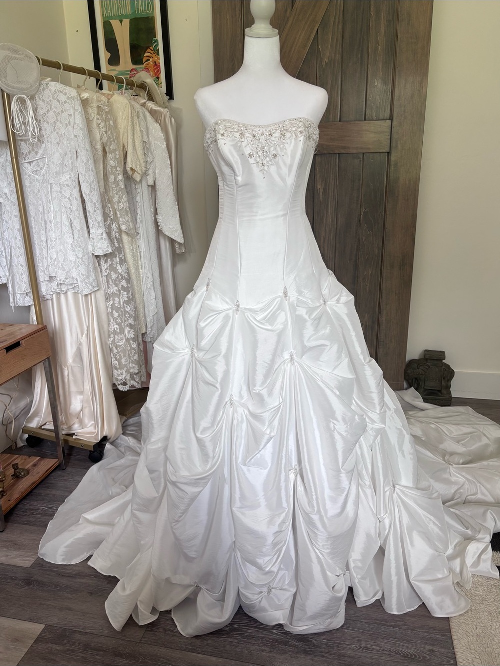 Y2K Alfred Angelo Drop Waist Wedding Dress